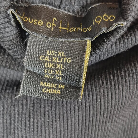 House of Harlow 1960 Women's XL Black Sleeveless Maxi Dress Mock Neck NWOT - Picture 2 of 7